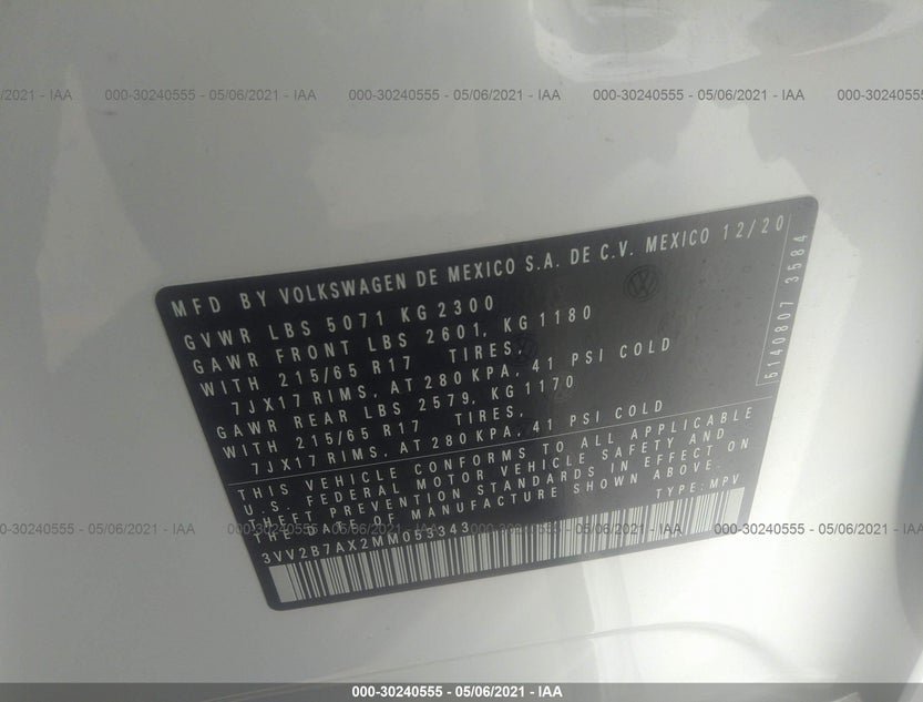 3VV2B7AX2MM053343
