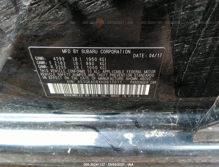 4S3GKAD6XH3617011