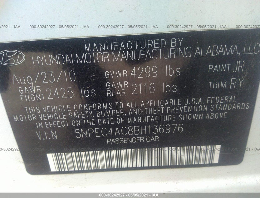 5NPEC4AC8BH136976
