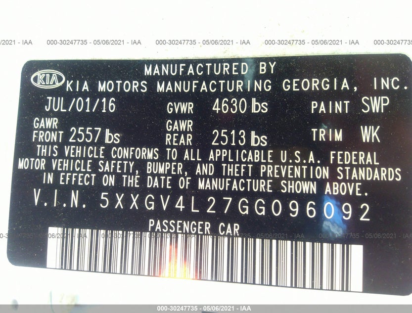 5XXGV4L27GG096092
