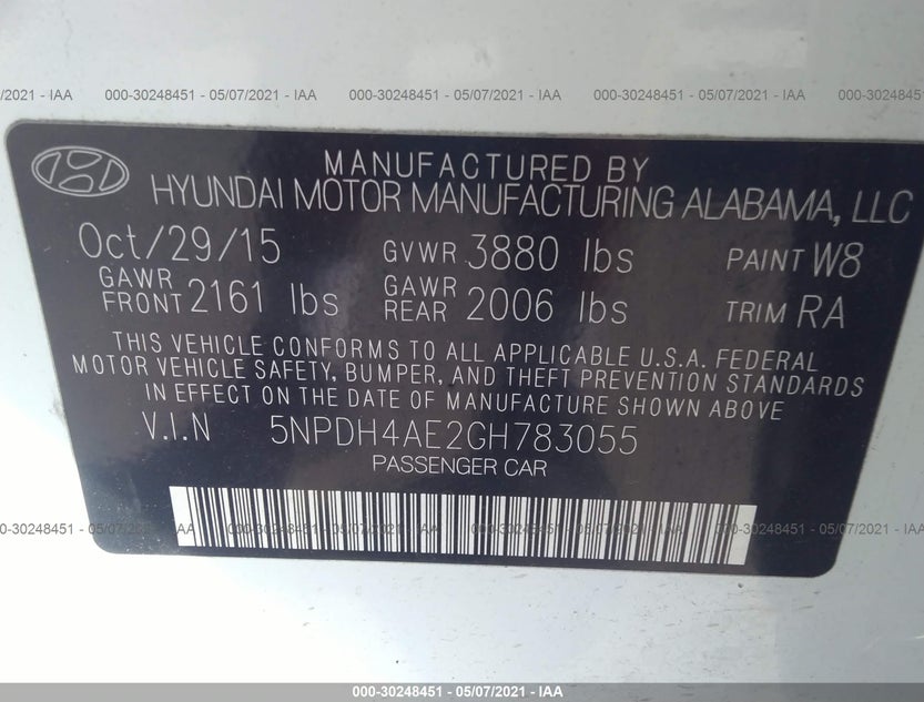 5NPDH4AE2GH783055