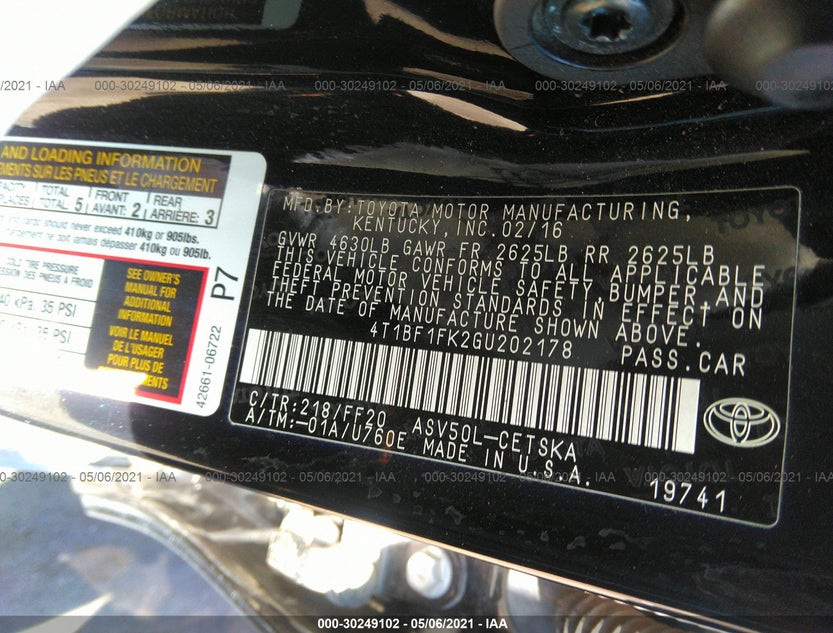 4T1BF1FK2GU202178