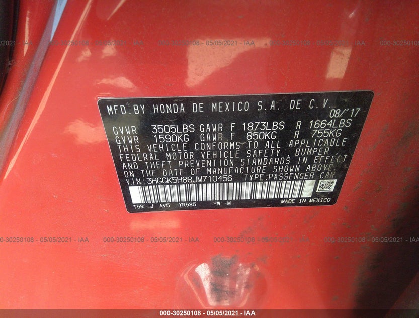 3HGGK5H88JM710456