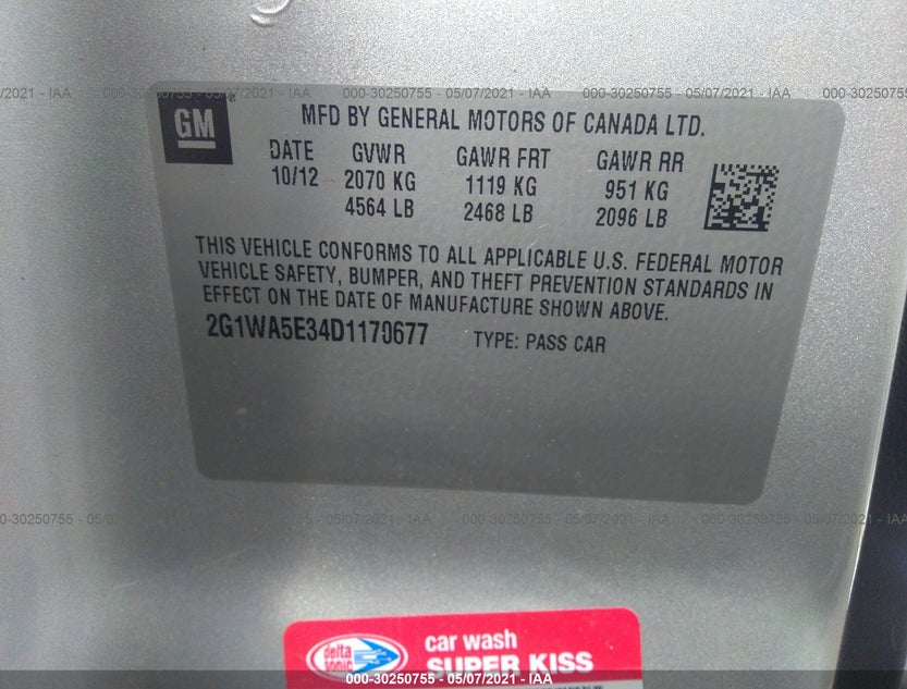 2G1WA5E34D1170677