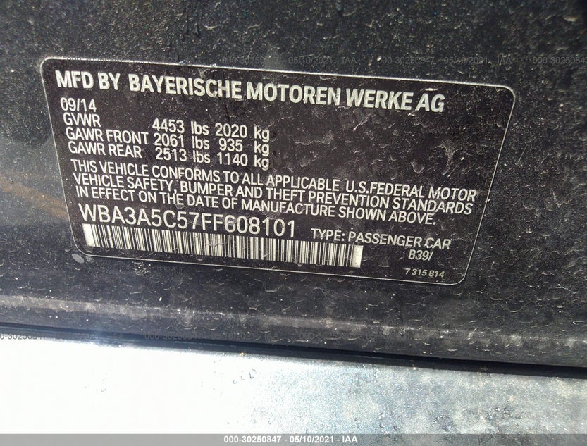 WBA3A5C57FF608101