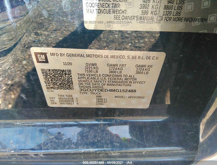 3GCUYDED4MG152488