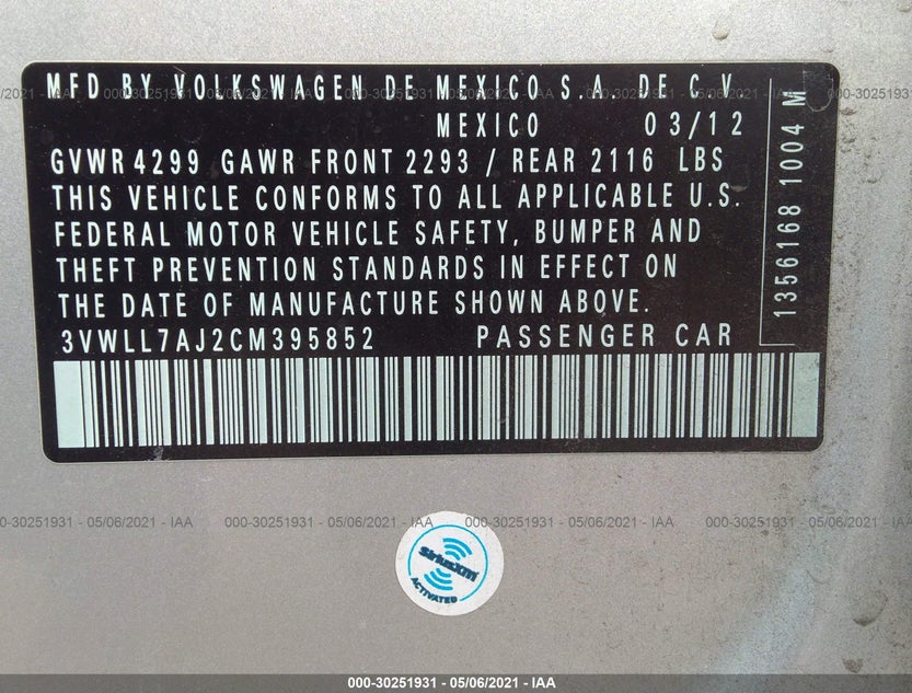 3VWLL7AJ2CM395852