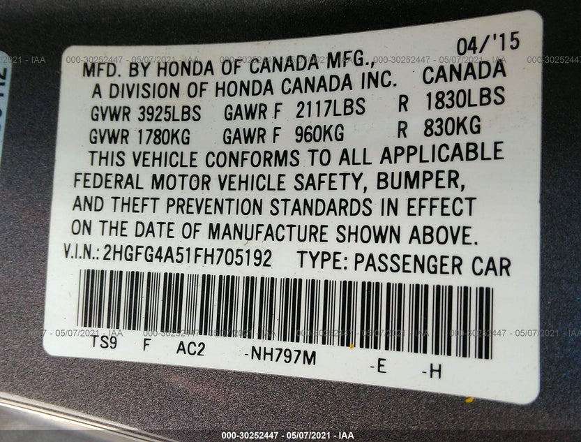 2HGFG4A51FH705192