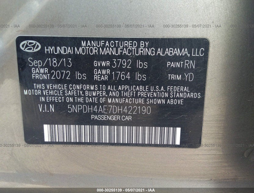 5NPDH4AE7DH422190