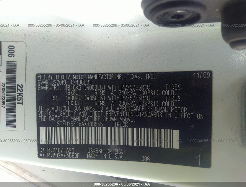5TFUY5F18AX118555