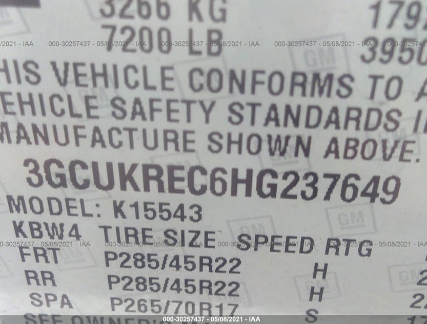 3GCUKREC6HG237649