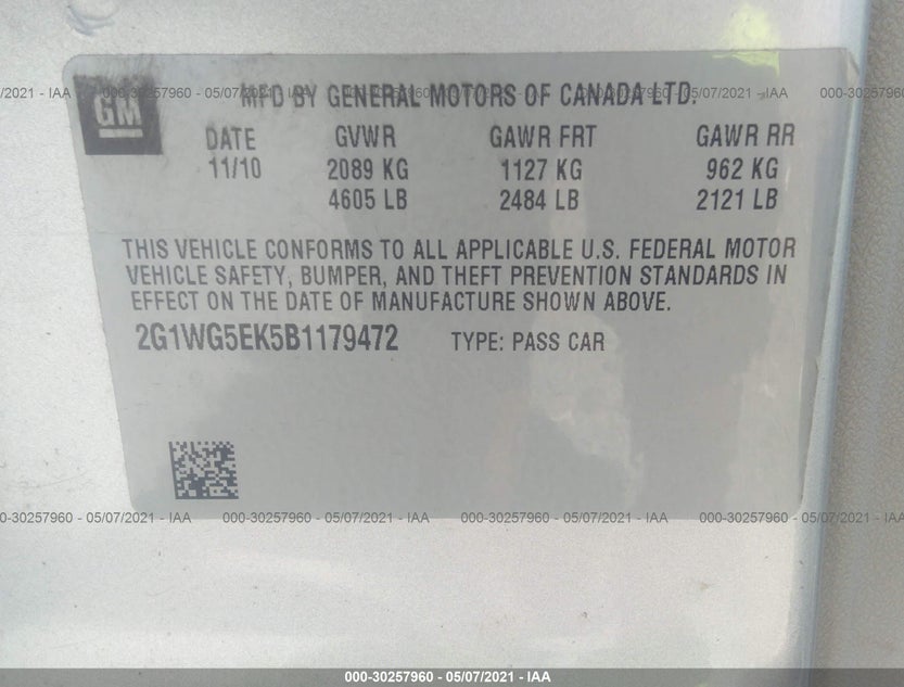 2G1WG5EK5B1179472