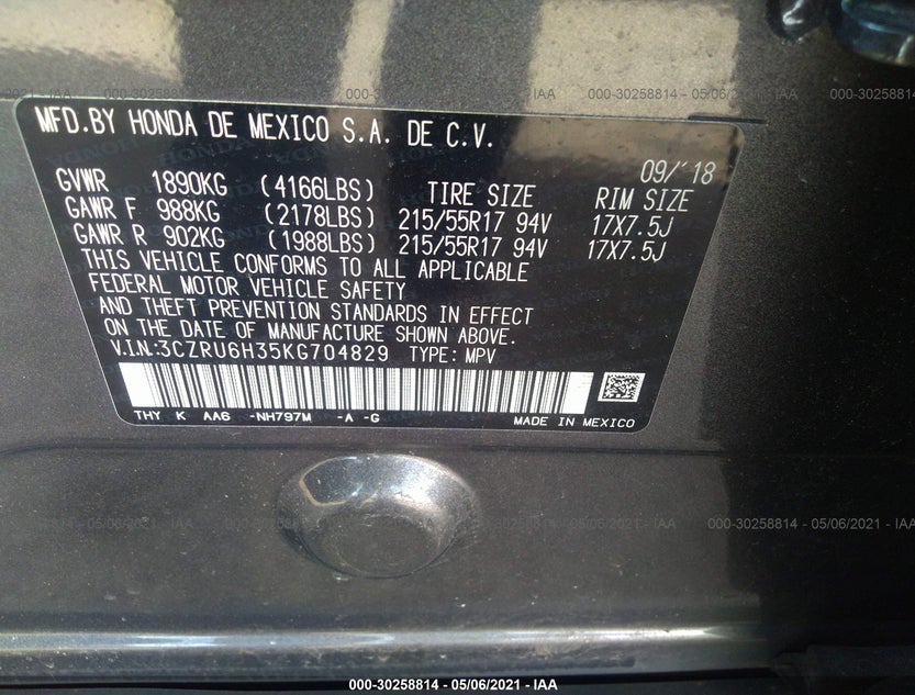 3CZRU6H35KG704829