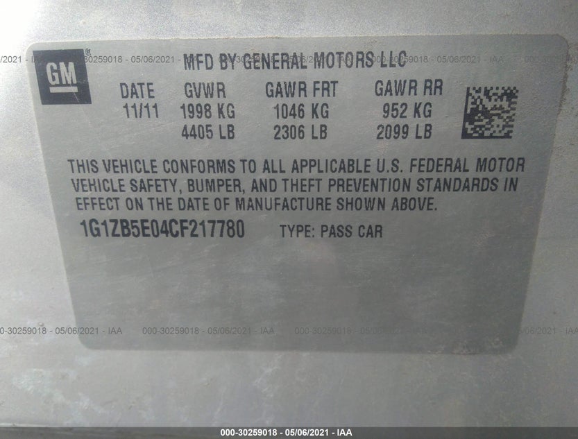 1G1ZB5E04CF217780