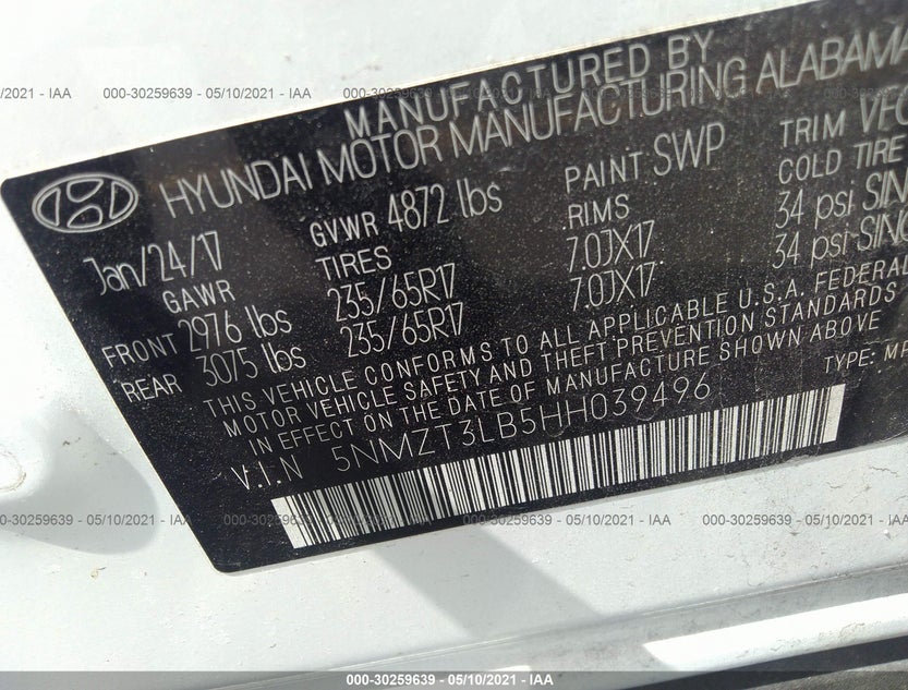 5NMZT3LB5HH039496