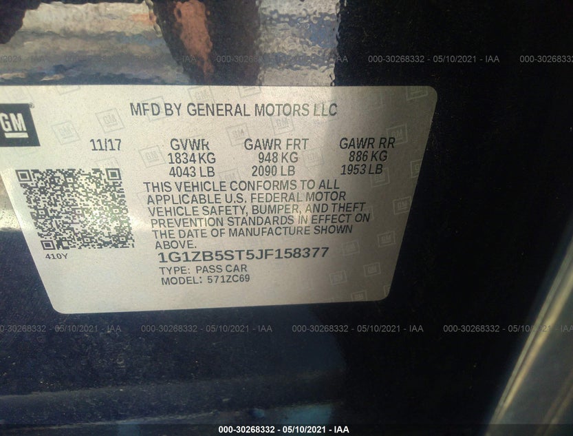 1G1ZB5ST5JF158377
