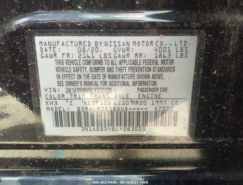3N1AB8DV8LY283005