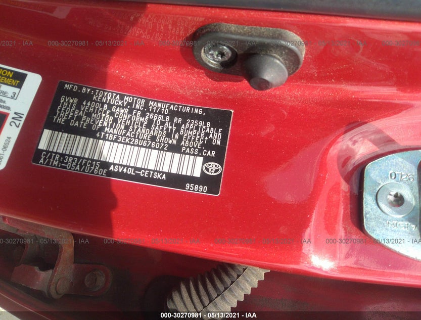 4T1BF3EK2BU676072