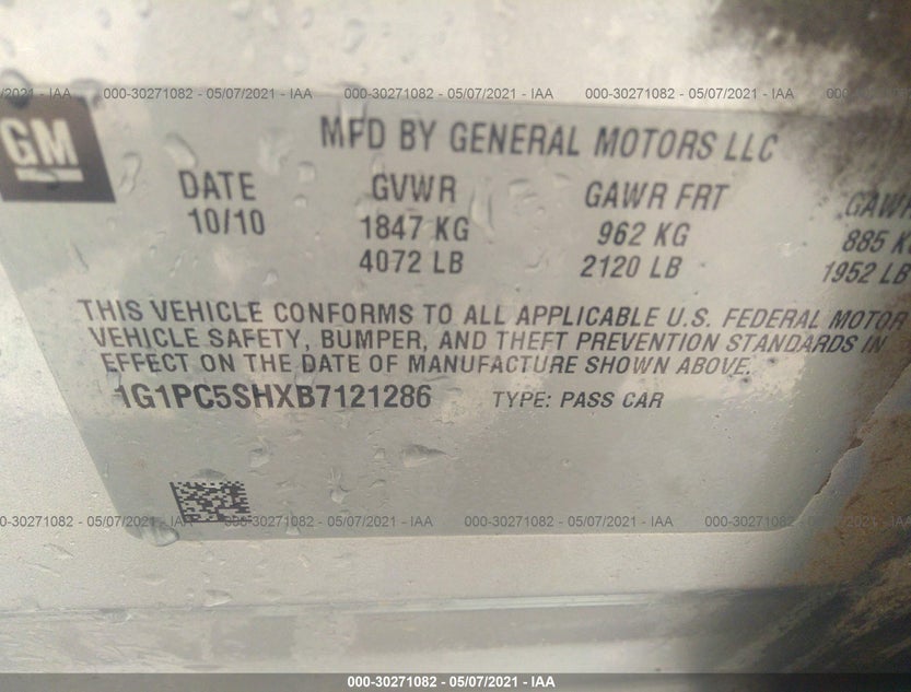 1G1PC5SHXB7121286