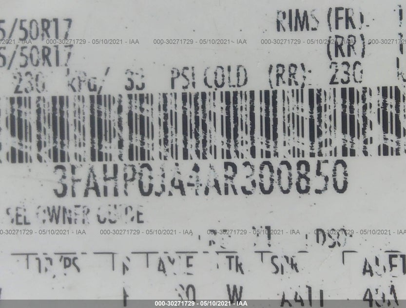 3FAHP0JA4AR300850