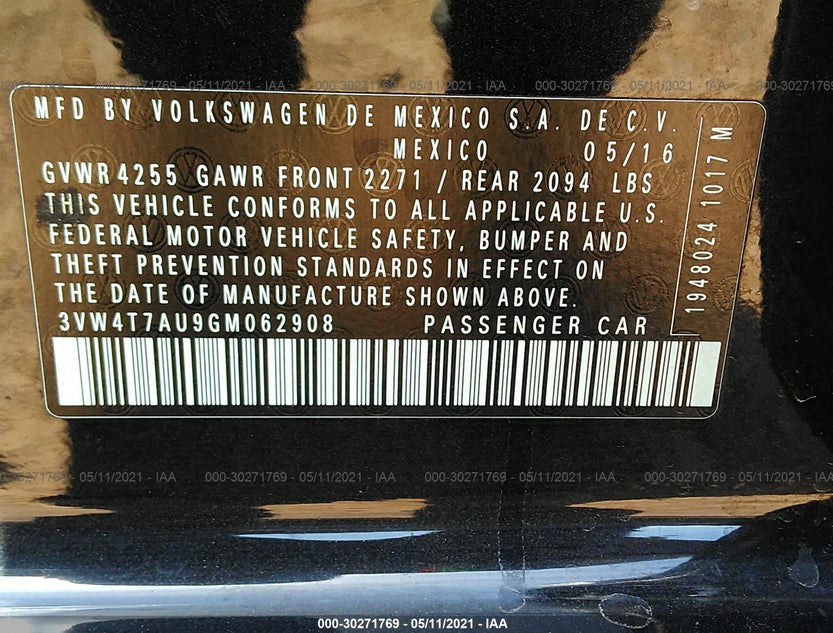 3VW4T7AU9GM062908