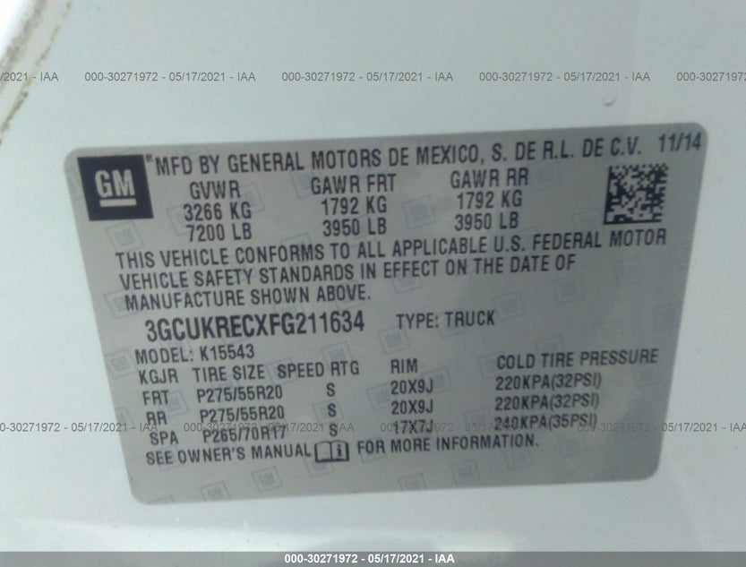 3GCUKRECXFG211634
