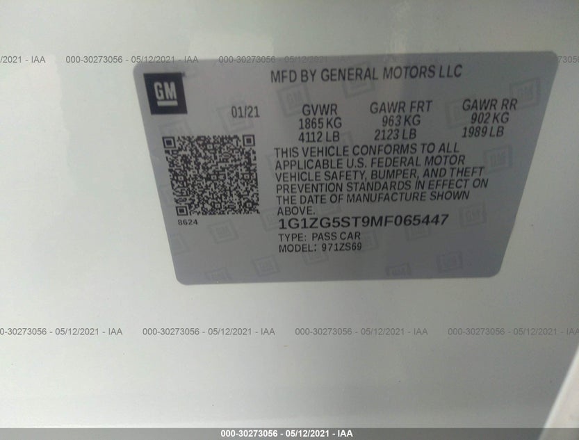 1G1ZG5ST9MF065447