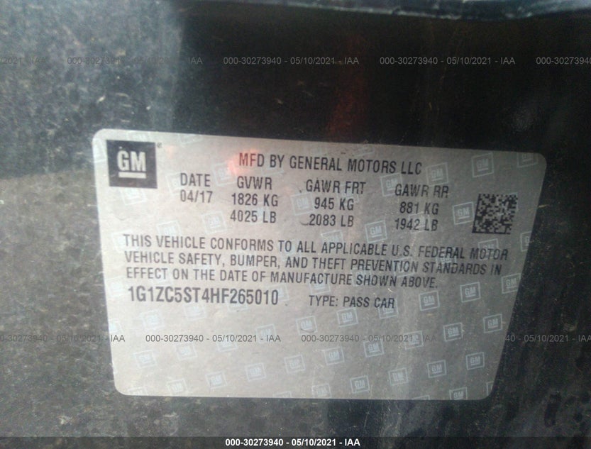 1G1ZC5ST4HF265010