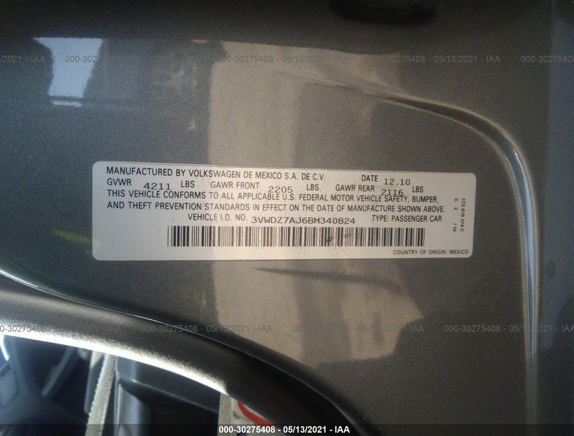 3VWDZ7AJ6BM340824