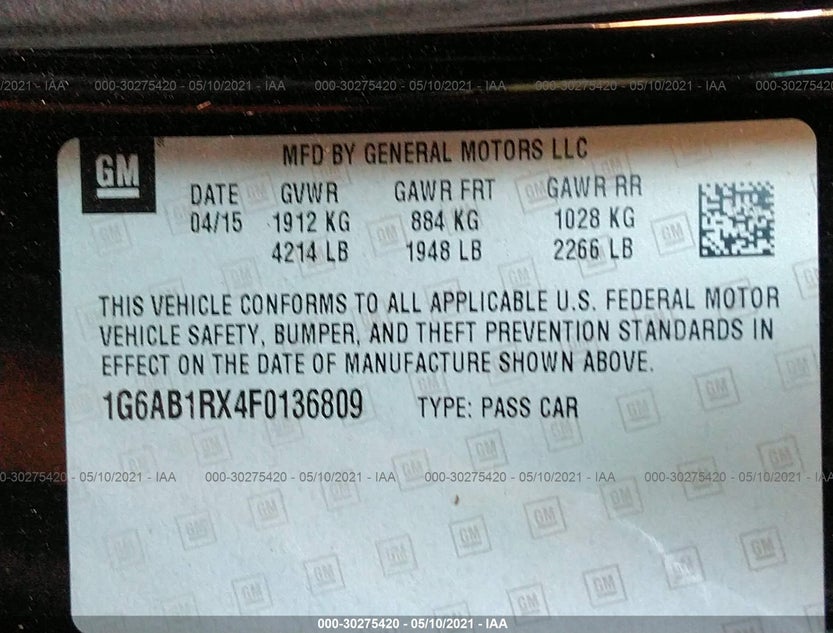 1G6AB1RX4F0136809