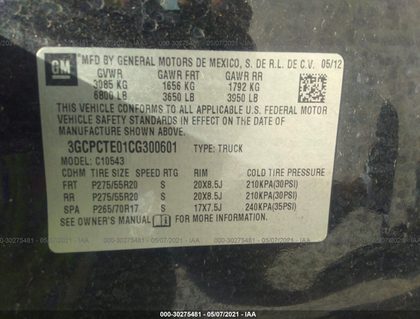 3GCPCTE01CG300601