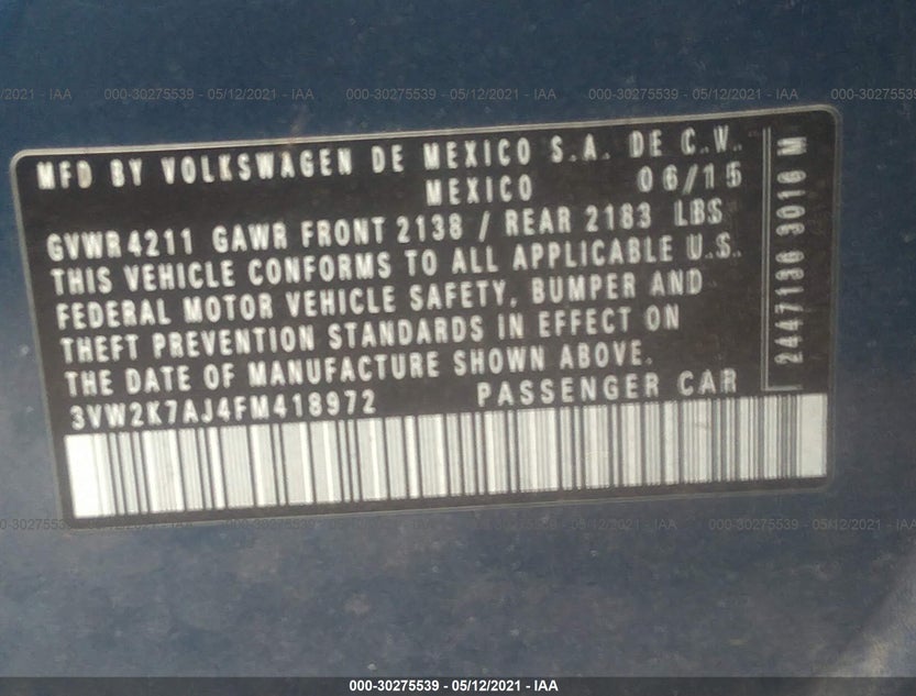 3VW2K7AJ4FM418972
