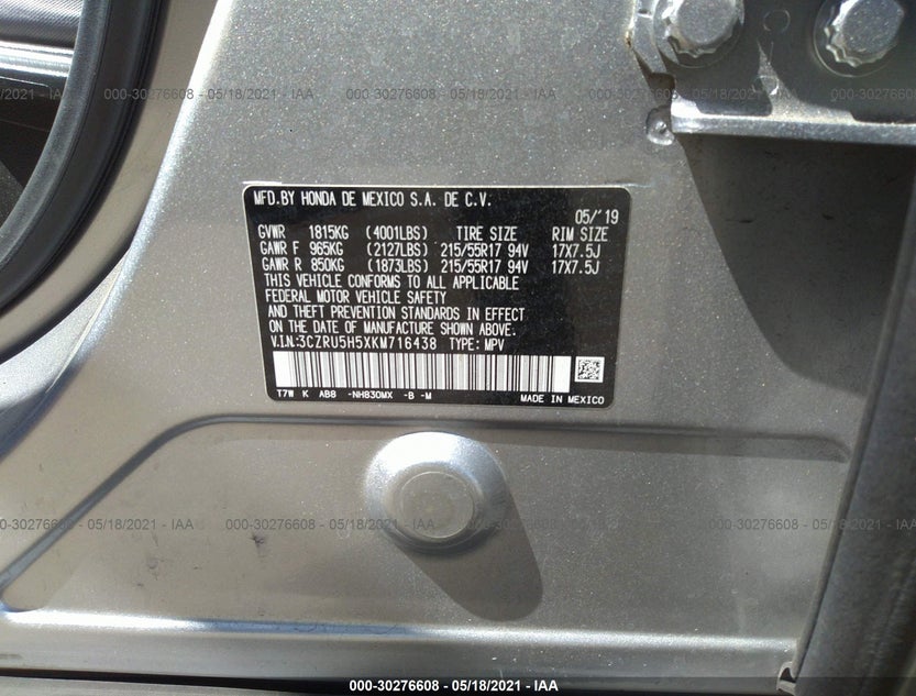 3CZRU5H5XKM716438