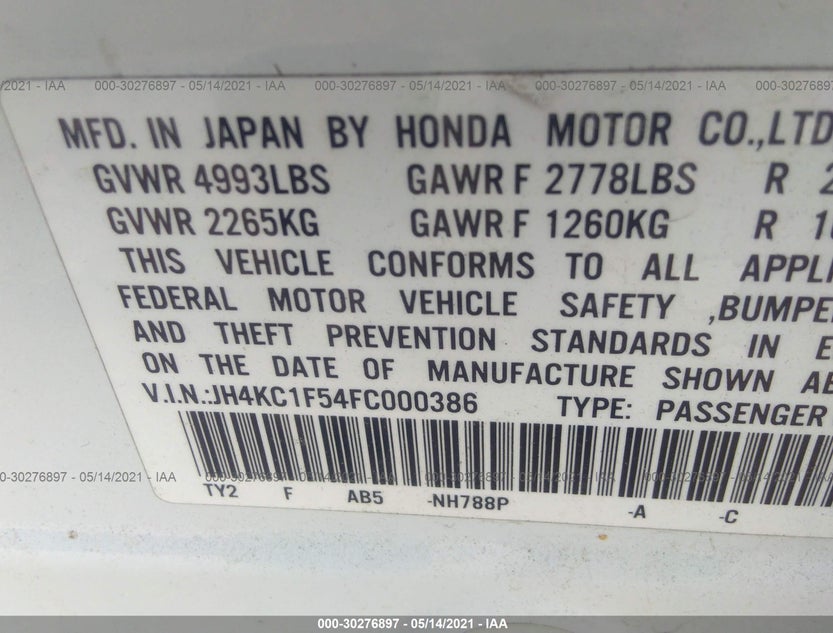 JH4KC1F54FC000386