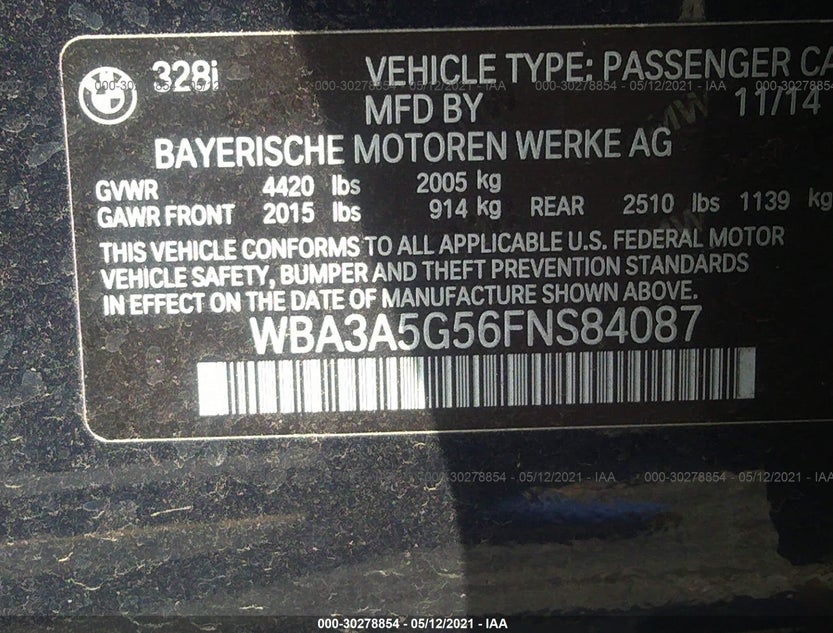WBA3A5G56FNS84087