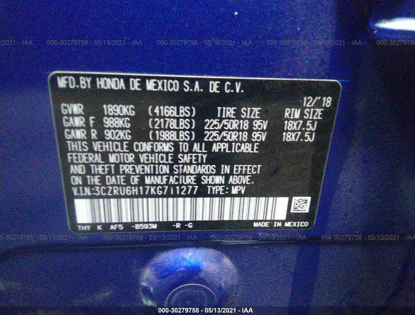 3CZRU6H17KG711277
