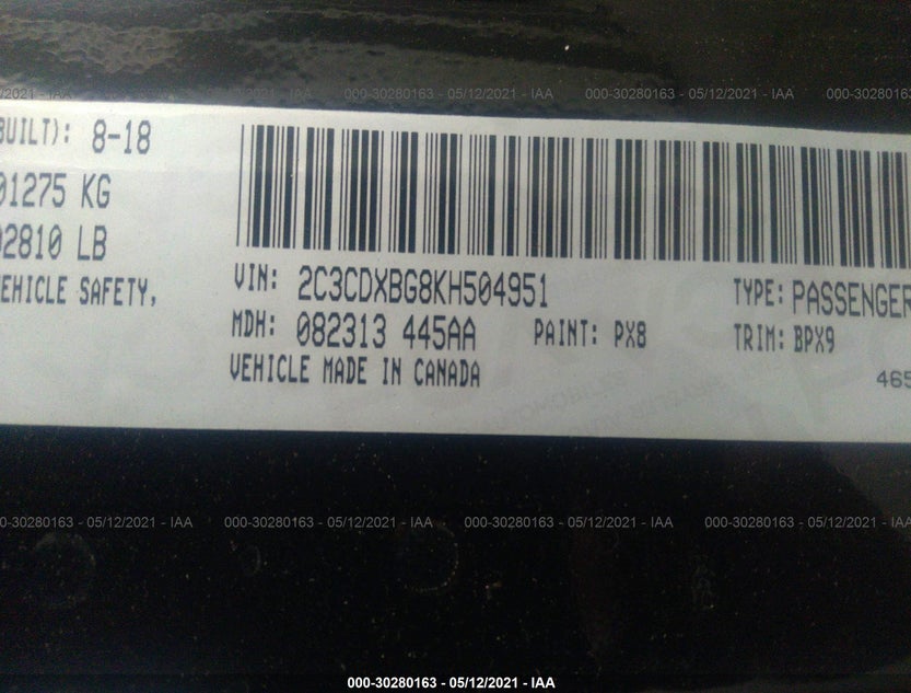 2C3CDXBG8KH504951