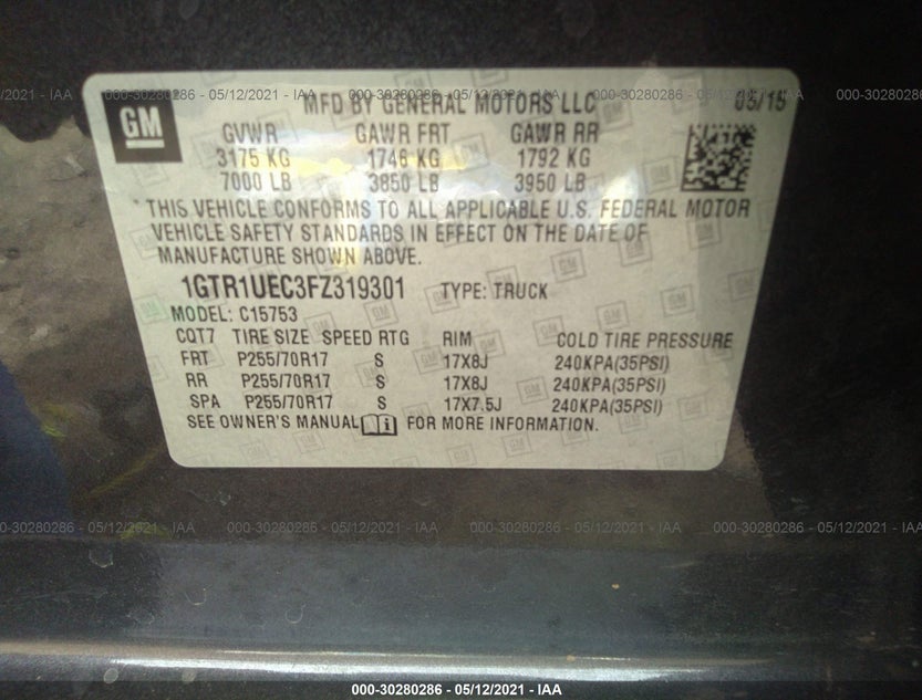 1GTR1UEC3FZ319301