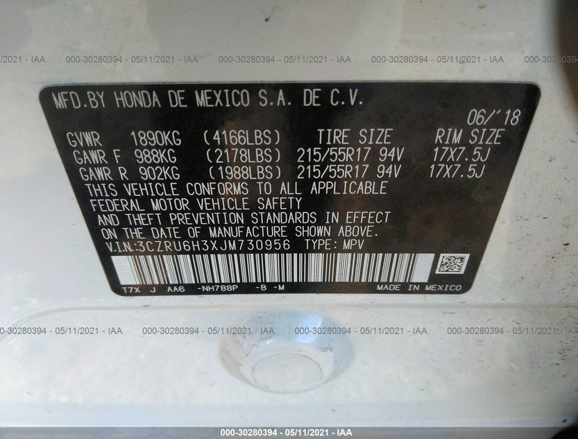 3CZRU6H3XJM730956