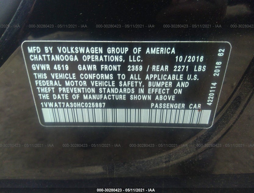 1VWAT7A30HC025887