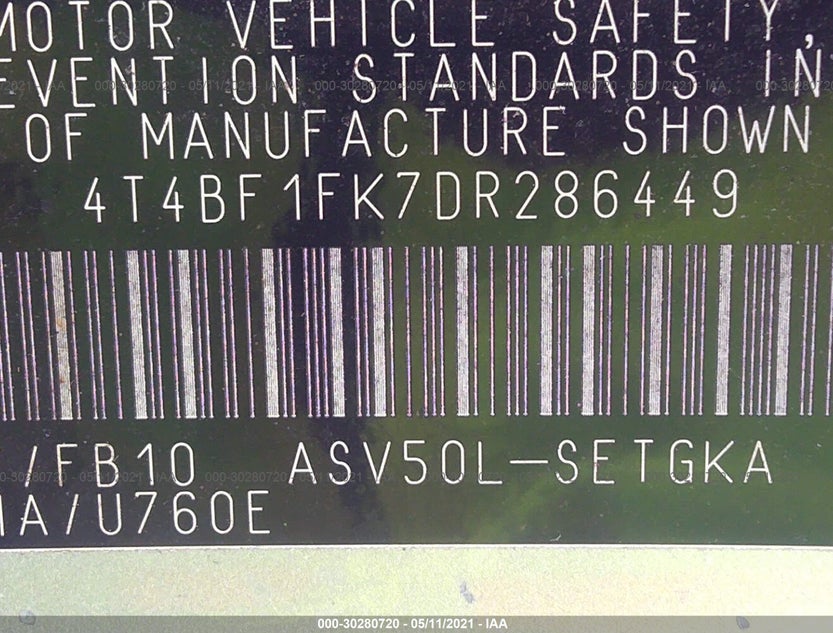 4T4BF1FK7DR286449