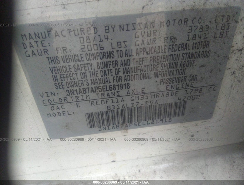 3N1AB7AP5EL681918
