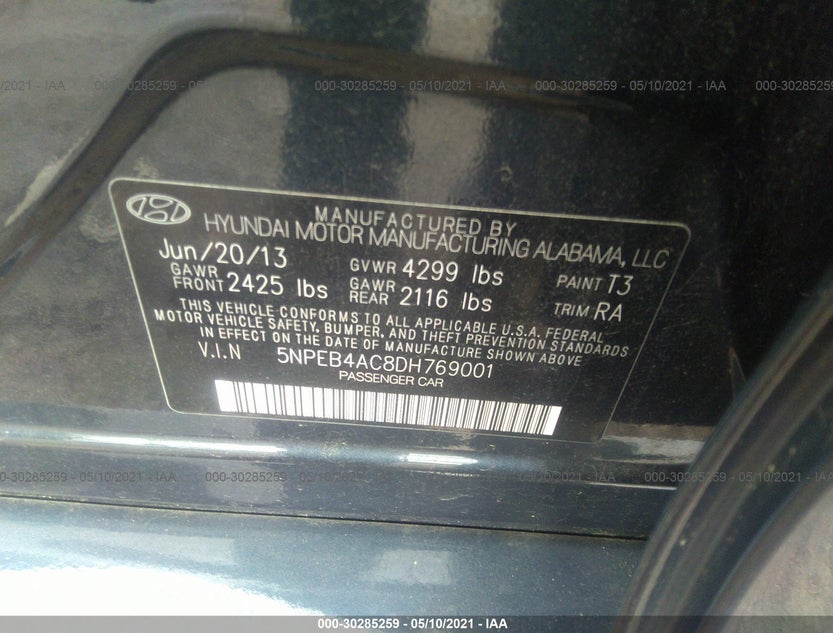 5NPEB4AC8DH769001