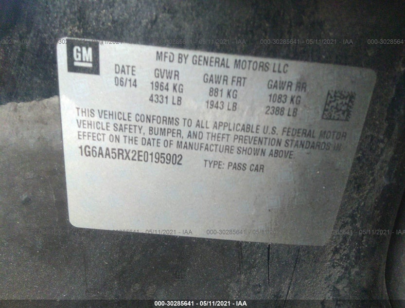 1G6AA5RX2E0195902
