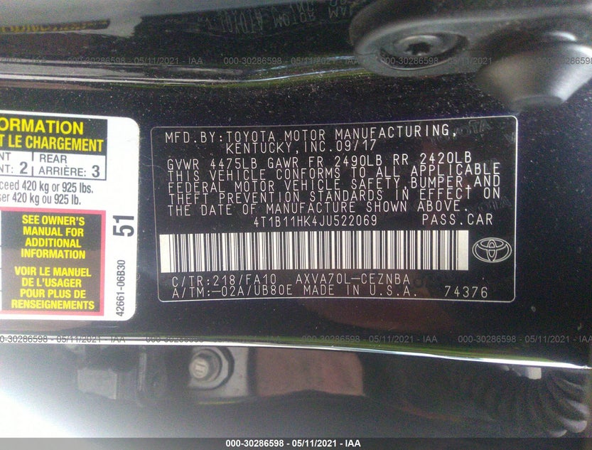 4T1B11HK4JU522069