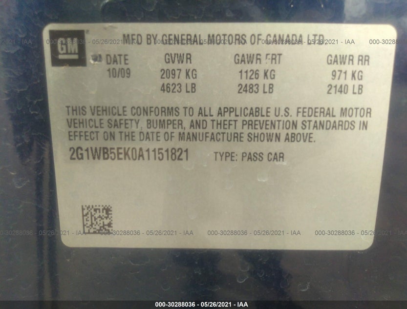 2G1WB5EK0A1151821