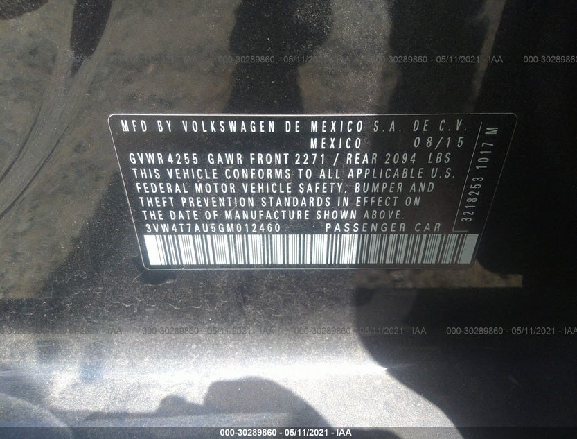 3VW4T7AU5GM012460
