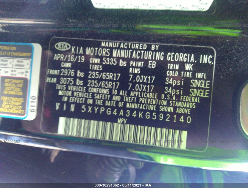 5XYPG4A34KG592140