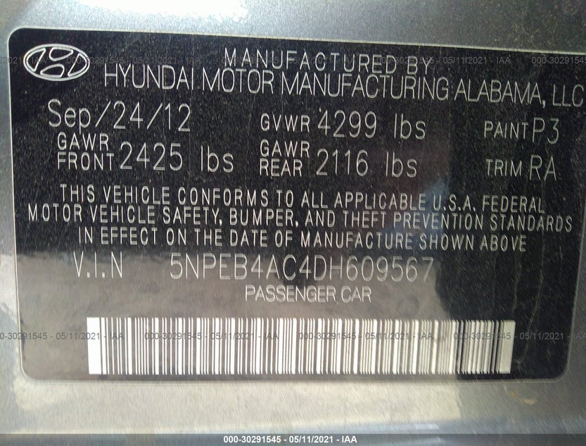 5NPEB4AC4DH609567