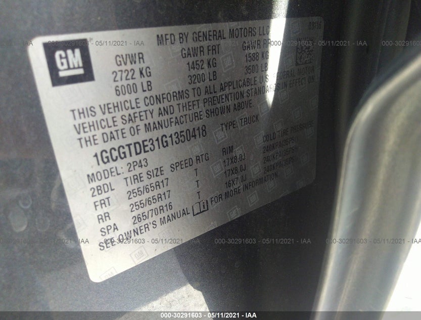 1GCGTDE31G1350418